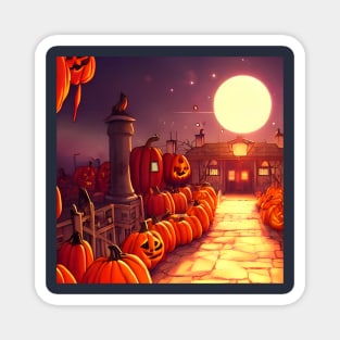 Route to Pumpkin Patches Horror House Magnet