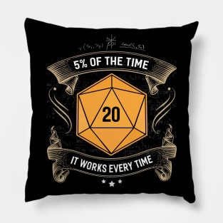 DND 5% Of The Time It Works Every Time Pillow