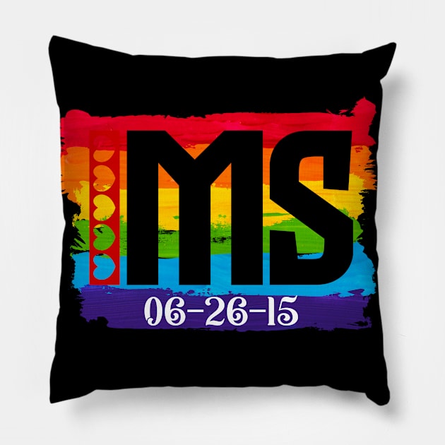 Mississippi Gay Marriage Pillow by Blood Moon Design