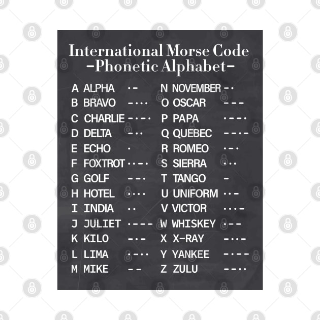 Morse Code Alphabet by ScienceCorner