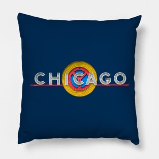 Chicago Theater Main Marquee Pillow