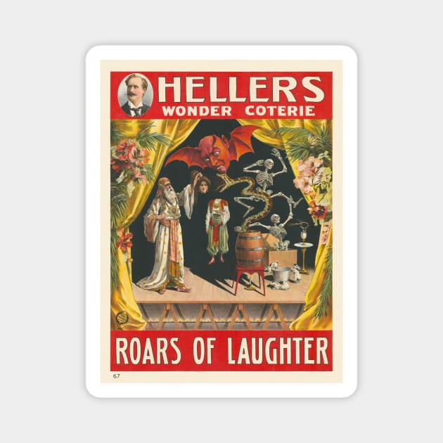 Hellers Wonder Coterie Vintage Poster Magnet by vintagetreasure