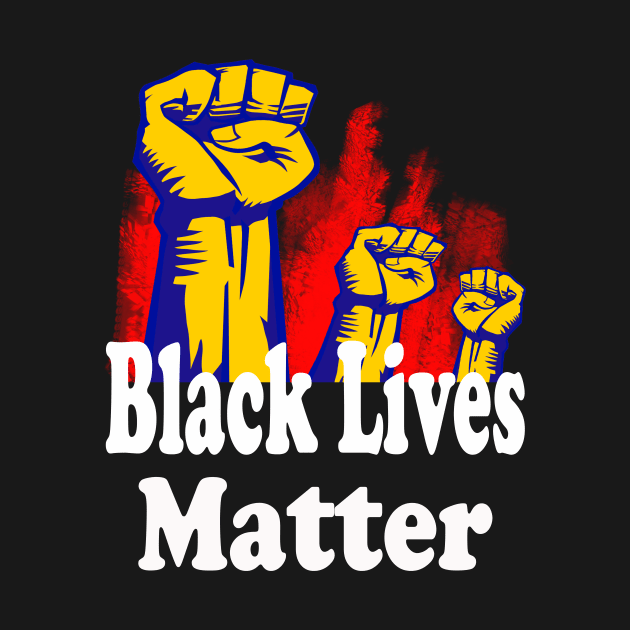 Triple Fist Black Lives Matter BLM by Atteestude