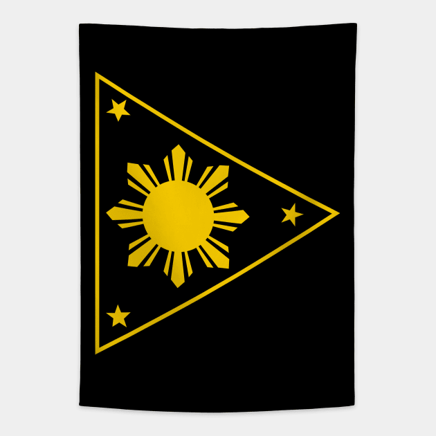 Philippines Three Stars and a Sun -Triangle v2 Tapestry by Design_Lawrence