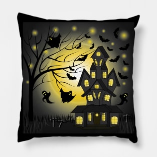 Haunted House Pillow