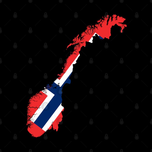 Norway Flag Map by Historia