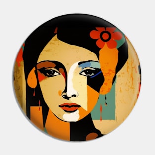 Asian Abstract #3 Pin