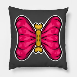 Cute red bow tie Pillow