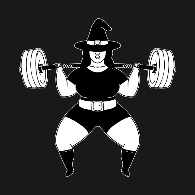 Powerlifter witch Funny Halloween Gym by SusanaDesigns