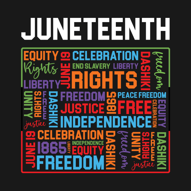 Juneteenth Words Black History American African Freedom Afro by anesanlbenitez