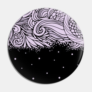 Abstract lilac horror doodling Pin