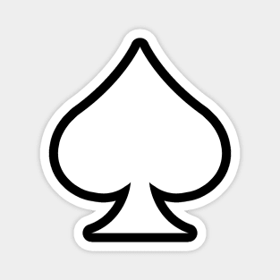 Minimal Spades Card White version (Front Print Only) Magnet