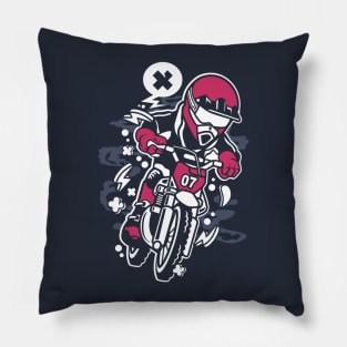 Professional Motocross Rider Pillow