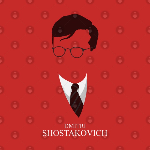 Dmitri Shostakovich - Minimalist Portrait by Wahyu Aji Sadewa