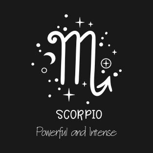 Scorpio Personality White Text T-Shirt