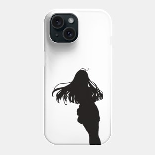 ES7 Vladilena Milize / Lena / Handler One 86 Eighty Six Wallpaper Simple Black and White Silhouette Anime Girls Characters x Animangapoi August 2023 Phone Case