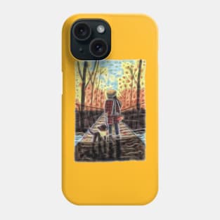 Autumn Walk with the Dog Phone Case