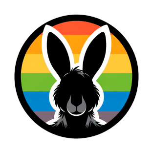 LGBTQ Pride Rabbit Anthro Furry Rainbow Logo T-Shirt