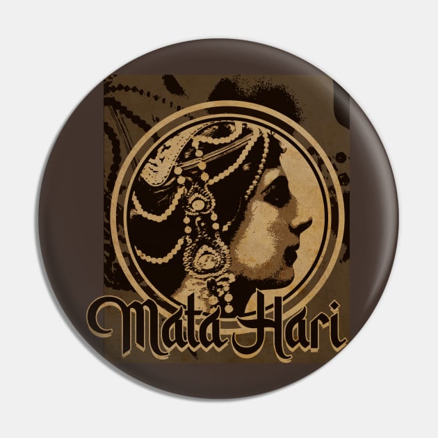 War Chronicles: Mata Hari Pin by CTShirts