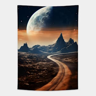 Cosmic Horizons - Vintage Art Tapestry