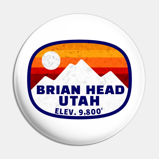 Ski Brian Head Utah Skiing Winter Sports Snowboarding Pin by TravelTime