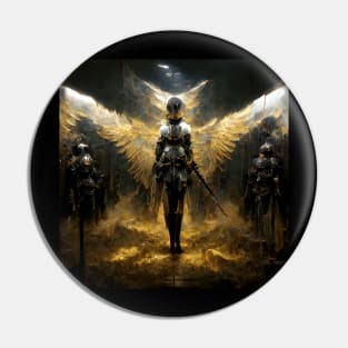 Dark Angel. Black and Gold Pin