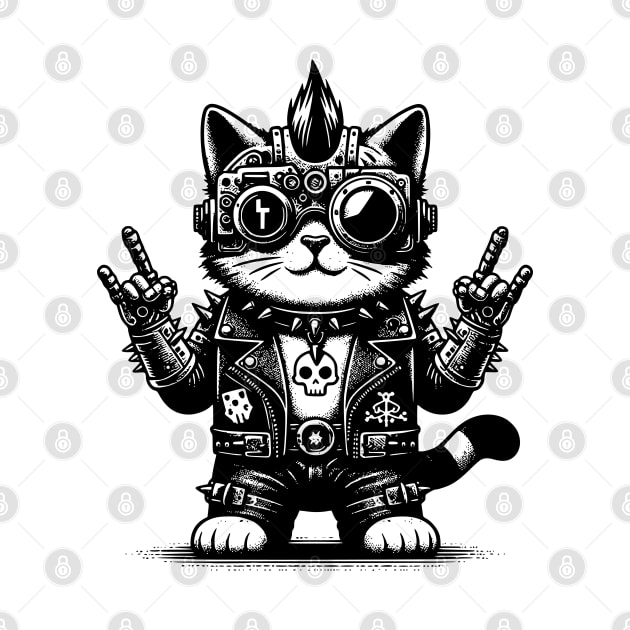 Gothic Punk Cat by DreamSage