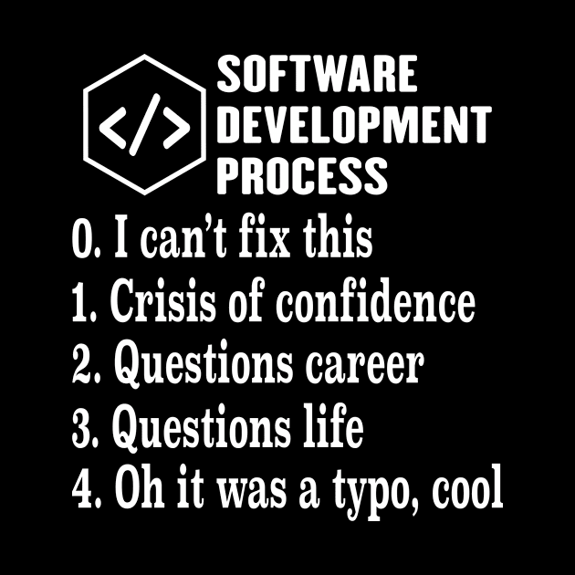 Software Development Process Engineer Developer Coder Geek by Crazyshirtgifts