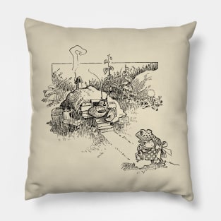 Visiting the Crab Doctor: A Delightful Frog Mom and Baby Journey in Cozy Cottagecore Pillow