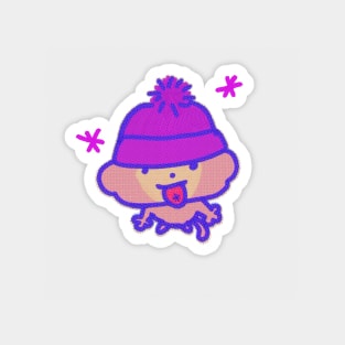 Winter Hat Monkey! Magnet