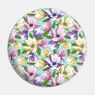 Blooming Magnolia Flowers Pin