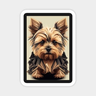 Super Cute Yorkshire Terrier Puppy Portrait Magnet