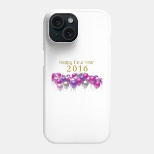 ballons happy new year 2016 Phone Case