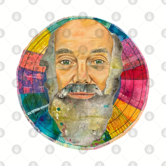 Rainbow Ram Dass by karenpaytonart