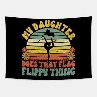 Winter Color Guard Mom Dad My Daughter Does That Flag Tapestry