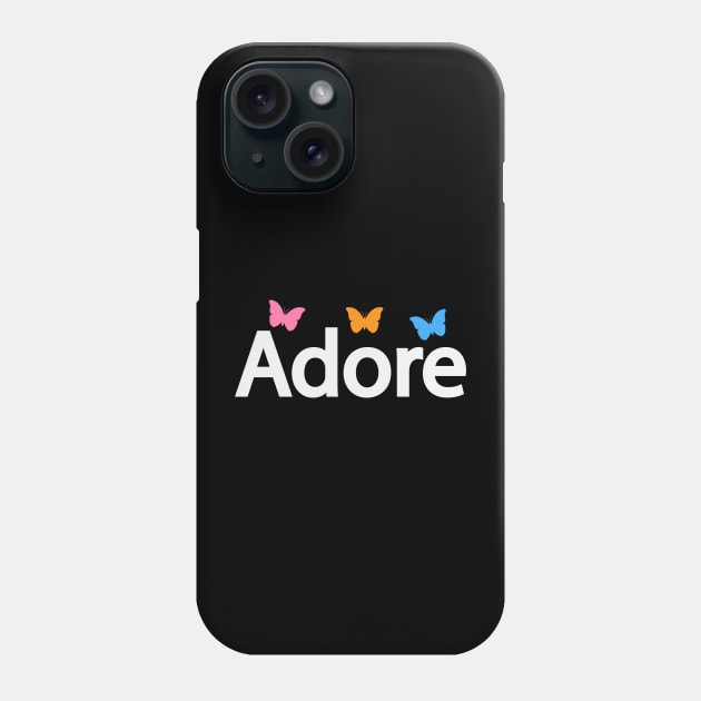 Adore being adorable text design Phone Case by D1FF3R3NT