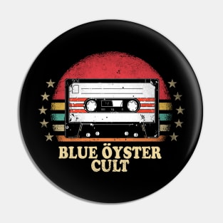 Great Gift For Blue Öyster Name Retro Styles Color 70s 80s 90s Pin