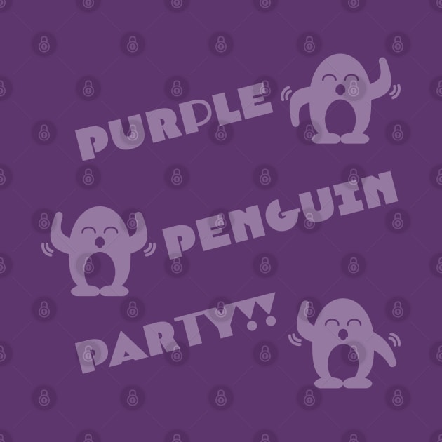 Purple Penguin Party by Nightgong