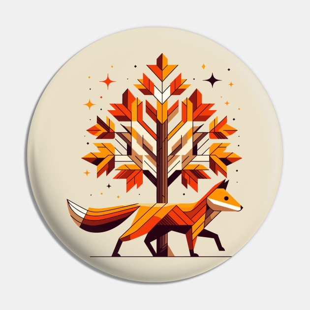 Fall Fox Pin by FanArts