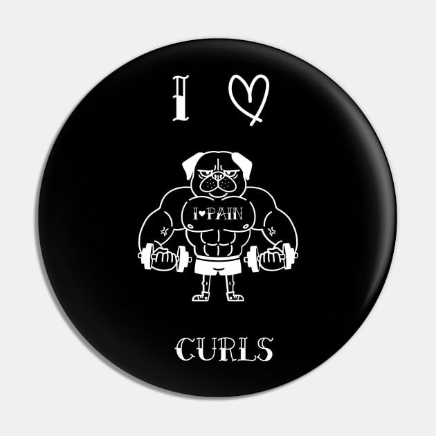 Workout shirt- I love curls Pin by Apollo Beach Tees