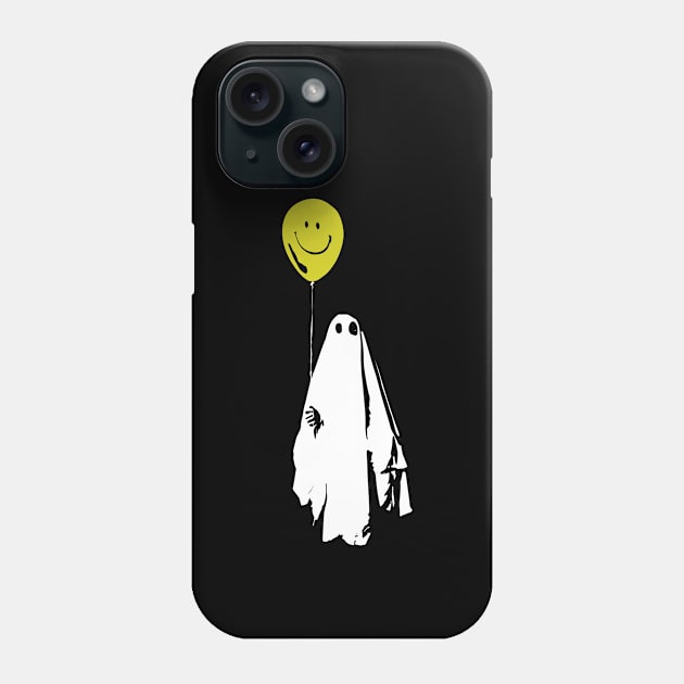 Scary ghost with balloon Phone Case by Krapka Designs