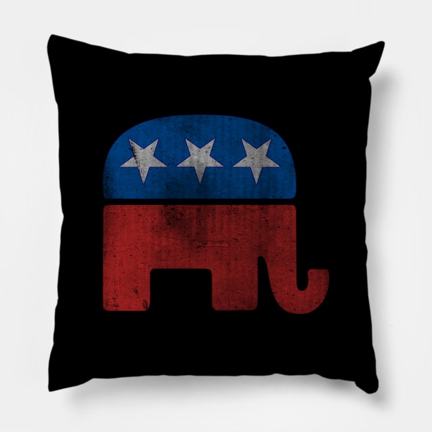 Republican Elephant Vintage Pillow by Flippin' Sweet Gear