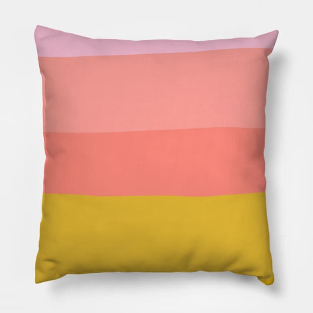 Abstract Sunset Stripes Pillow by ApricotBirch