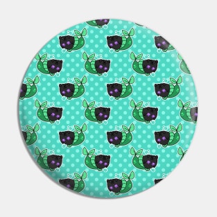 Black Merpug Polk-a-dots Pattern Pin