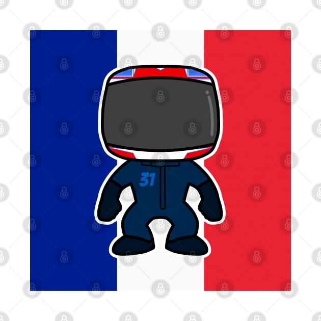 Esteban Ocon Custom Bobblehead - Flag Edition 2021 Season by GreazyL