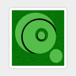 Green world with circles that frame life Magnet