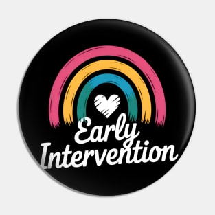 Rainbow Early Intervention Heart Teacher Interventionist Pin