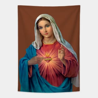 Immaculate Heart of Mary (transparent background design) Tapestry