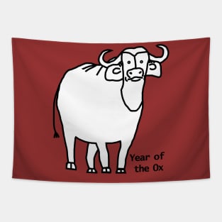 Small Year of the Ox White Tapestry