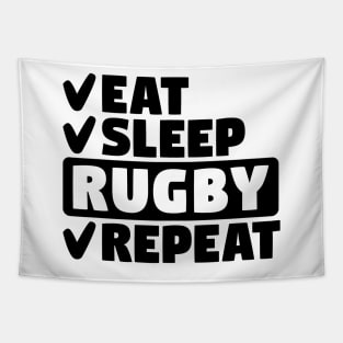 Eat, sleep, rugby, repeat Tapestry